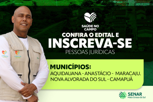 Senar/MS abre edital para profissionais de saúde atenderem no campo